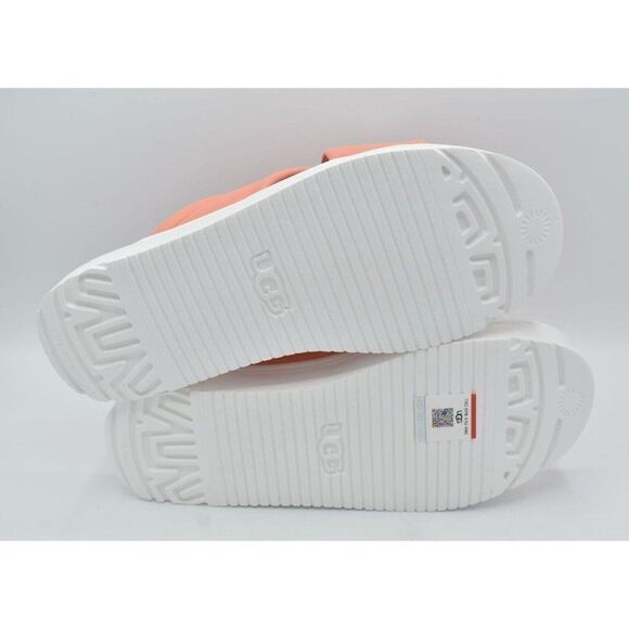 Ugg Women Size 9 Zayne Crossband Starfish Pink Leather Platform Sandals Slides - Picture 10 of 11